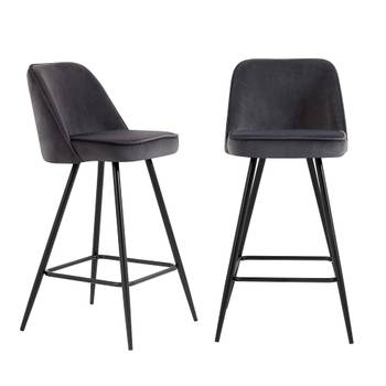 Lot de 2 tabourets de bar EUGENE