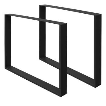 Pieds de table (set de 2) 90x72 cm noir