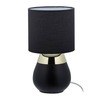 Lampe de chevet tactile de couleur noire