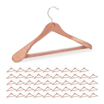 50x Kledinghangers van cederhout