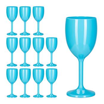 Lot de 12 verres à vin en plastique