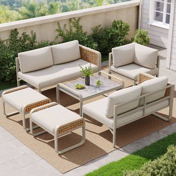 Garten-Lounge-Set 6-tlg Phanes Ⅵ