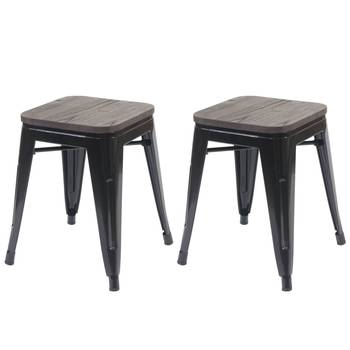 Tabouret A73 assise bois (lot de 2)