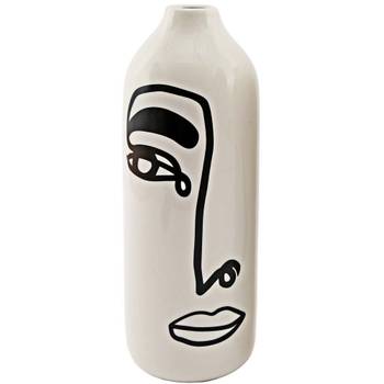 Vase aus Dolomit mit Gesicht Motiv 22 x