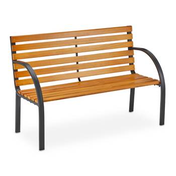 Banc de jardin bois avec cadre en acier