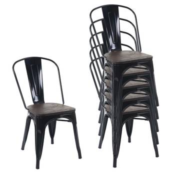 Stuhl A73 Holz-Sitzfläche (6er-Set)