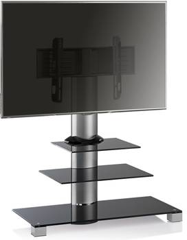 TV Standfuß Alu Glas Rack Amalo Max