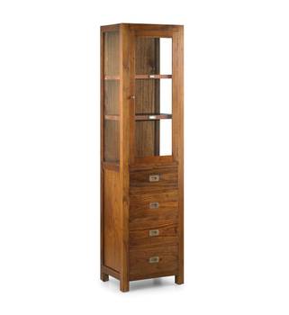 HOLZVITRINE BRAUN 50 x 40 x190