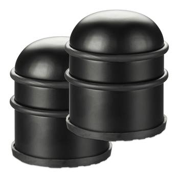 2 x Türstopper Edelstahl schwarz