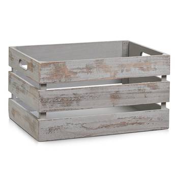 Aufbewahrungs-Kiste "Vintage grau", Holz