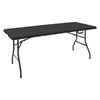 Table pliante noire 180x74cm