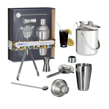 Set de cocktails en inox et seau à glace