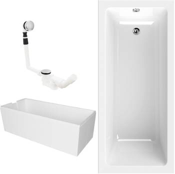 Badewanne Modern Square 3-teilig Träger