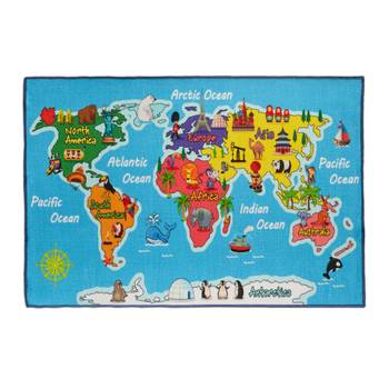 Tapis de jeu carte du monde 150x100 cm