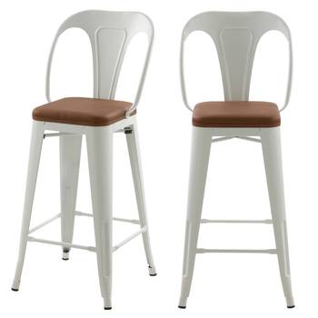 Tabouret de bar Charly (Lot de 2)