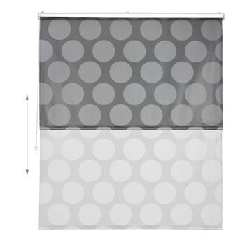 Store de baignoire gris à pois