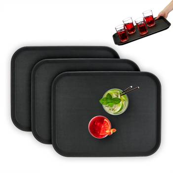 Lot de 3 plateaux de service 46 x 35 cm