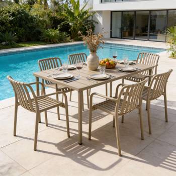 Gartenmöbel Set TULIPANO 7er Set