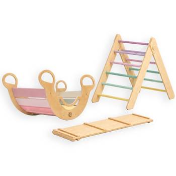 Pikler-Set mit Wippe und Rutschbrett