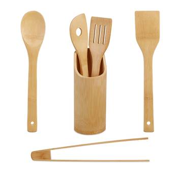 6-tlg Küchenhelfer Set Bambus
