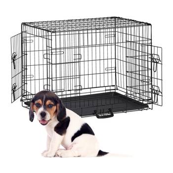 Cage pliable avec fond pour chien