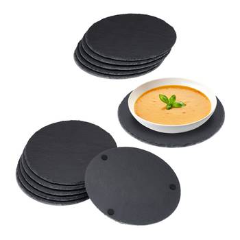 Plateau ardoise lot de 12 rond
