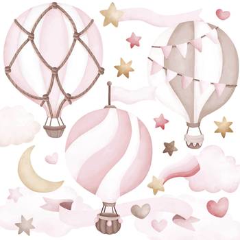 Sticker Luftballons in Wolken 23‑er Set