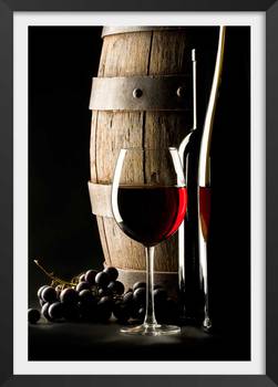 Affiche cuisine vin rouge