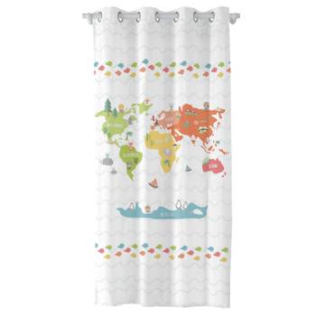 World map Vorhang