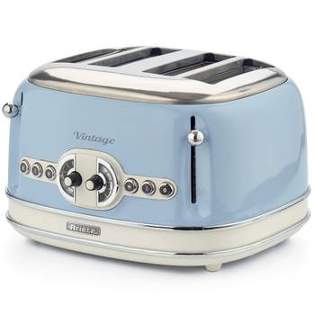 Toaster 4 Scheiben Vintage 1600 W Blau