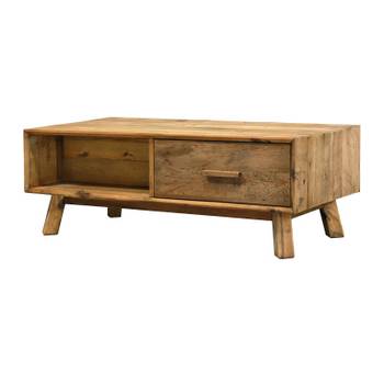 Table basse bois 2 tiroirs H43cm CHALET