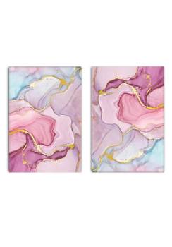 Aquarell Rosa Echtgold Poster Set