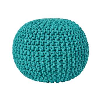 Runder Strickpouf 100% Baumwolle