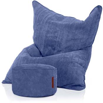 Pouf XXL "Square"+pouf en velours côtelé