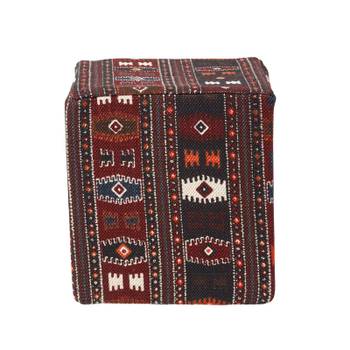 Designer Hocker Ottoman Kilim