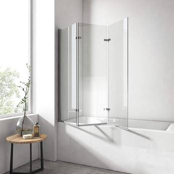 EMKE 130x140cm Badewanne Duschwand