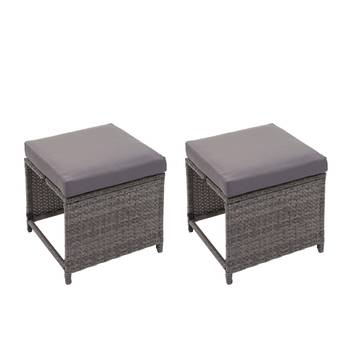 Poly-Rattan Hocker G16 (2er-Set)