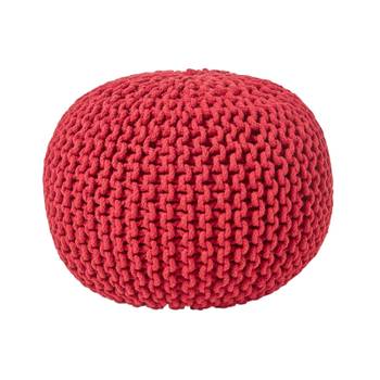 Runder Strickpouf 100% Baumwolle