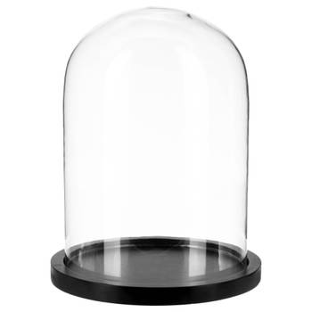Glaskuppel, Ø 23 cm, schwarze Basis