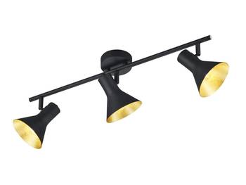 LED Deckenstrahler dimmbar Schwarz Gold