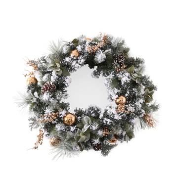 Merry Christmas Wreath gold 100 cm
