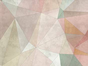 Fototapete Geometrisch Bunt Beige Rosa