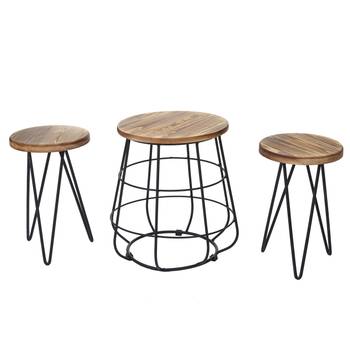 Tabouret avec table A80 (3 pcs)