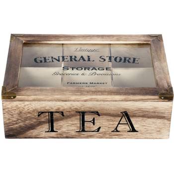 Boite à thés 6 sections General store