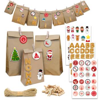 Papier-Adventskalender zum Befüllen