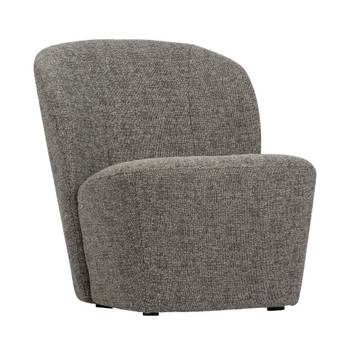 Fauteuil en tissu bouclette gris