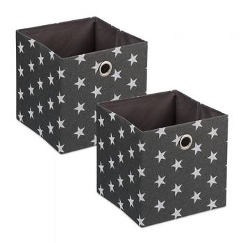 Lot de 2 bacs de rangement étoiles