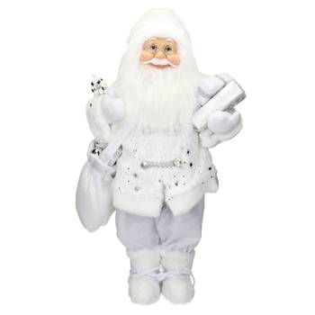Weihnachtsmann Figur 24x14x47cm weiß