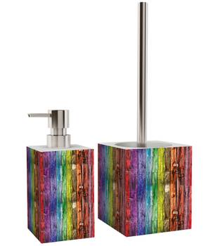 Seifenspender und WC Bürste Rainbow