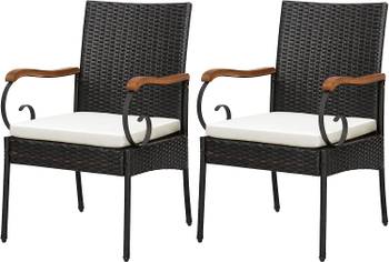 Gartenstuhl Polyrattan (2er Set)